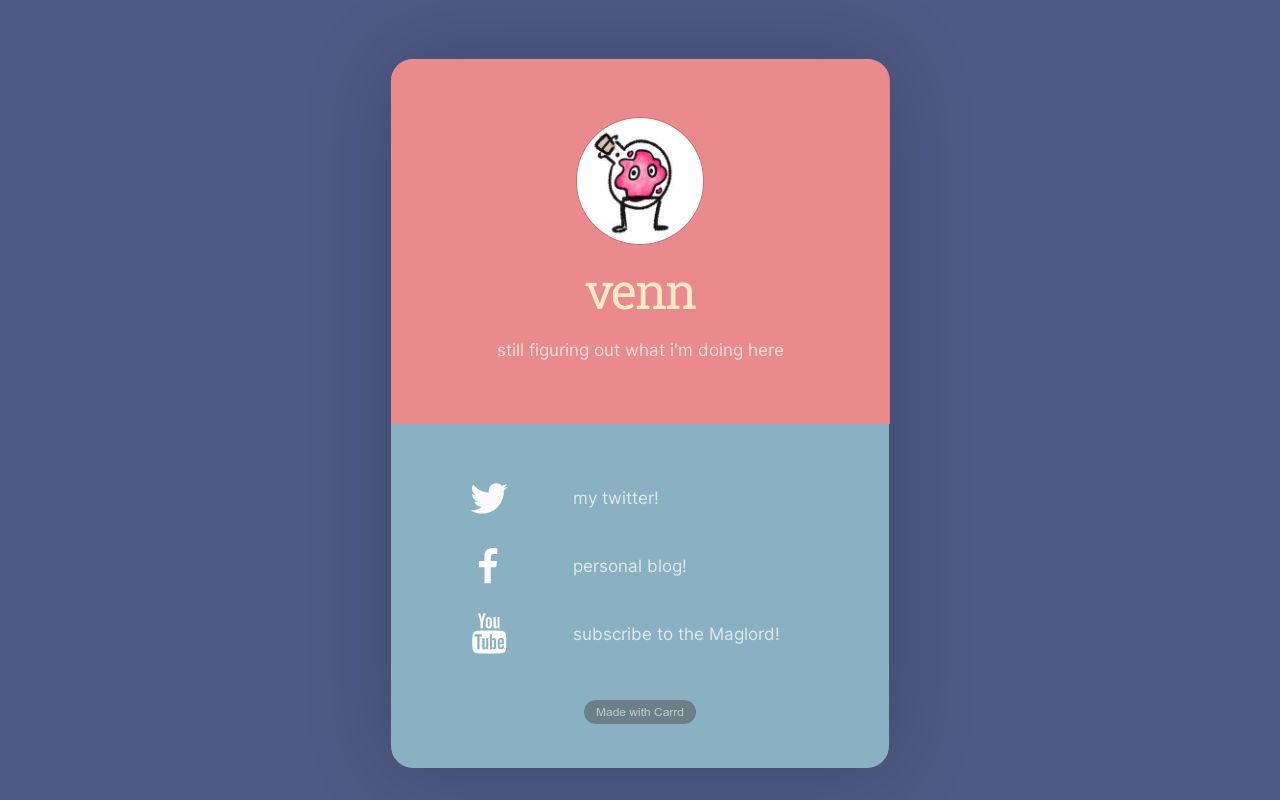 Carrd profile picture for @vennila